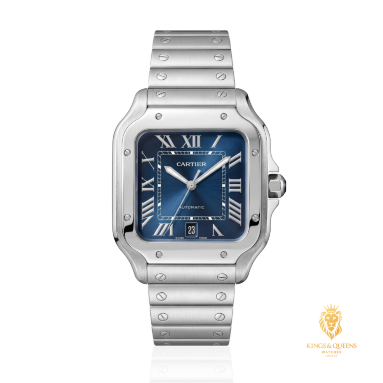 Cartier Santos de Cartier WSSA0071 with a blue dial